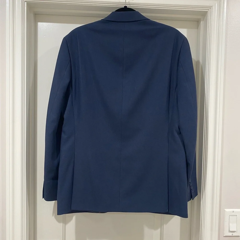 Van Hausen Men's Navy Blue Two Button Blazer Size 40R - Picture 2 of 3